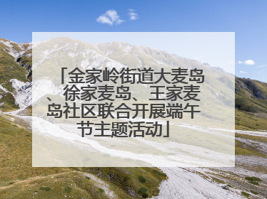 金家岭街道大麦岛、徐家麦岛、王家麦岛社区联合开展端午节主题活动