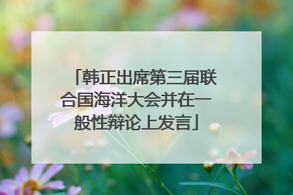 韩正出席第三届联合国海洋大会并在一般性辩论上发言