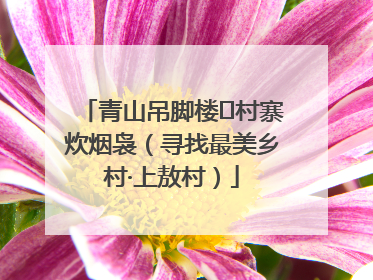 青山吊脚楼 村寨炊烟袅（寻找最美乡村·上敖村）