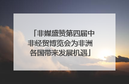 非媒盛赞第四届中非经贸博览会为非洲各国带来发展机遇
