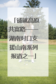 铺就高原共富路——湖南对口支援山南系列报道之一