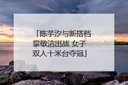 陈芋汐与新搭档掌敏洁出战 女子双人十米台夺冠