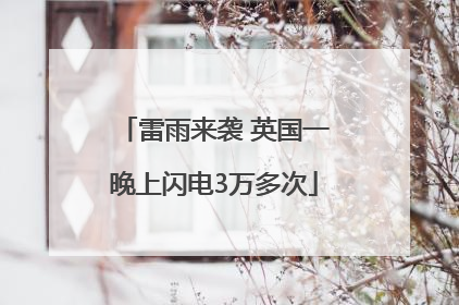 雷雨来袭 英国一晚上闪电3万多次