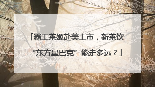 霸王茶姬赴美上市，新茶饮“东方星巴克”能走多远？