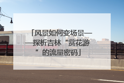 风景如何变场景——探析吉林“赏花游”的流量密码