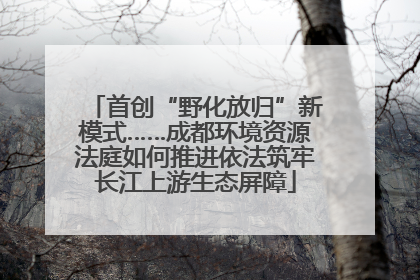 首创“野化放归”新模式……成都环境资源法庭如何推进依法筑牢长江上游生态屏障