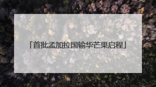 首批孟加拉国输华芒果启程