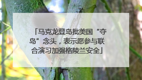 马克龙登岛批美国“夺岛”念头，表示愿参与联合演习加强格陵兰安全