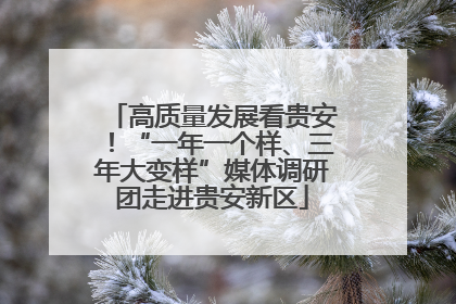 高质量发展看贵安!“一年一个样、三年大变样”媒体调研团走进贵安新区