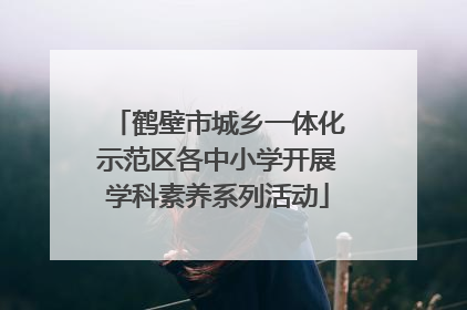 鹤壁市城乡一体化示范区各中小学开展学科素养系列活动