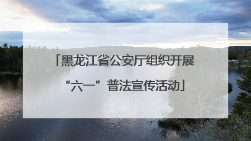 黑龙江省公安厅组织开展“六一”普法宣传活动