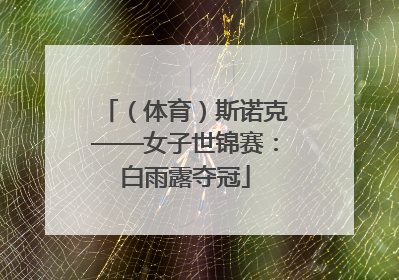 （体育）斯诺克——女子世锦赛：白雨露夺冠