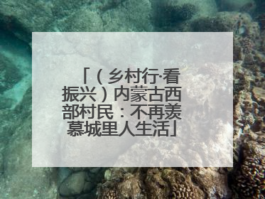 （乡村行·看振兴）内蒙古西部村民：不再羡慕城里人生活
