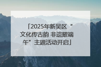 2025年新吴区“文化传古韵 非遗耀端午”主题活动开启