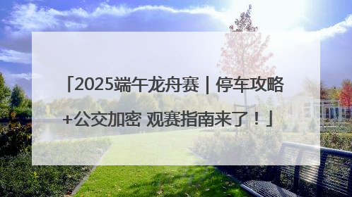 2025端午龙舟赛｜停车攻略+公交加密 观赛指南来了！