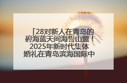 28对新人在青岛的碧海蓝天间海誓山盟！2025年新时代集体婚礼在青岛滨海国际中心文明实践广场举行