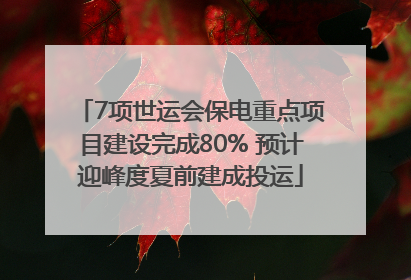 7项世运会保电重点项目建设完成80% 预计迎峰度夏前建成投运