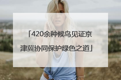 420余种候鸟见证京津冀协同保护绿色之道