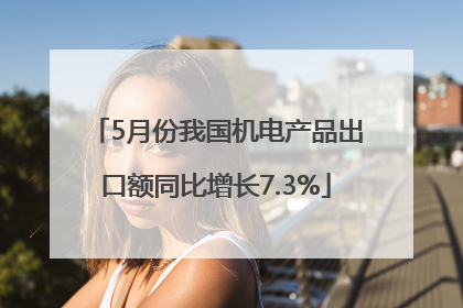 5月份我国机电产品出口额同比增长7.3%