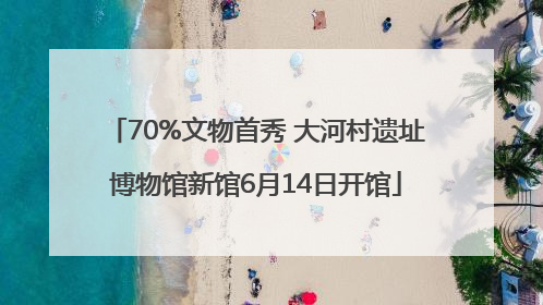 70%文物首秀 大河村遗址博物馆新馆6月14日开馆