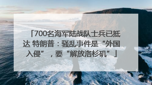 700名海军陆战队士兵已抵达 特朗普：骚乱事件是“外国入侵”，要“解放洛杉矶”